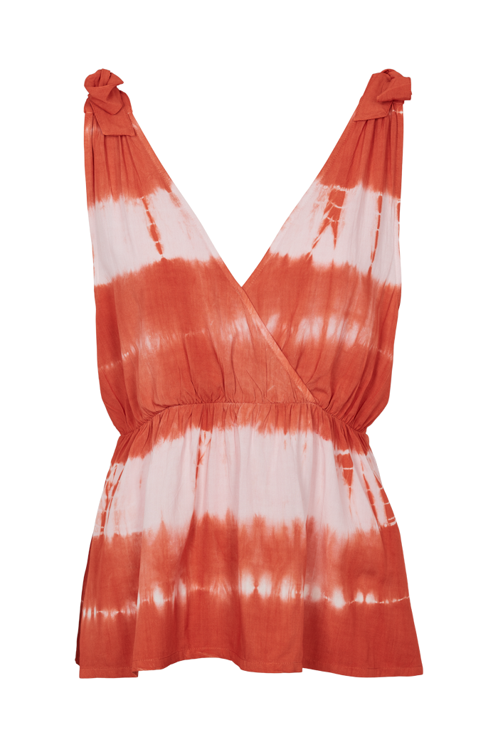 Basic Apparel Orchid Top Toppe 592 Tie Dye Dusted Clay / Pink Chalk